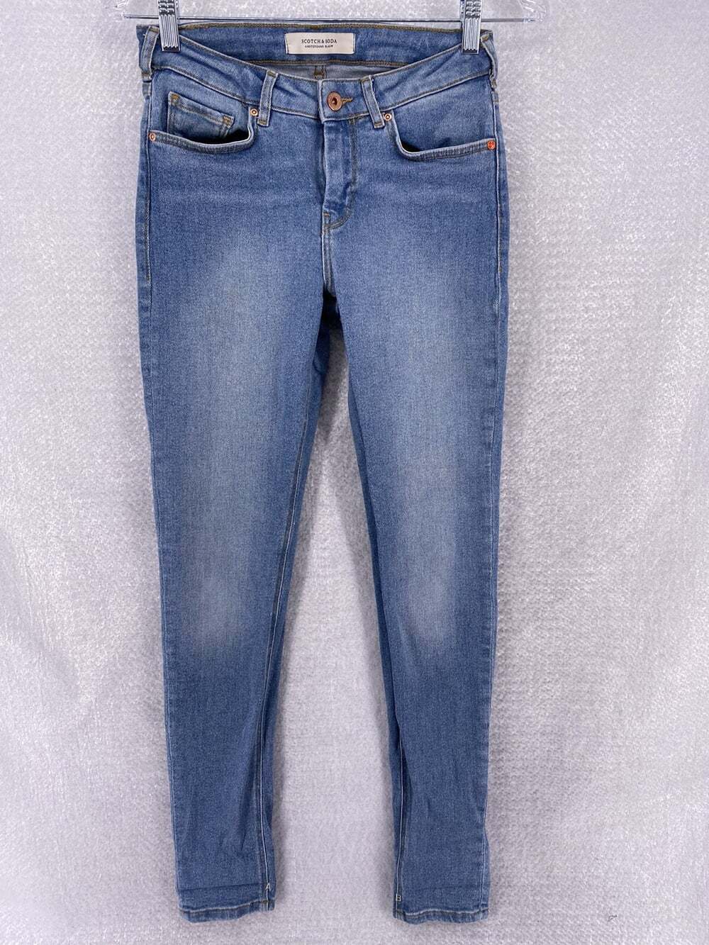 Scotch and Soda La Bohemienne Mid Rise Skinny Jean Medium Wash - Size 28x32